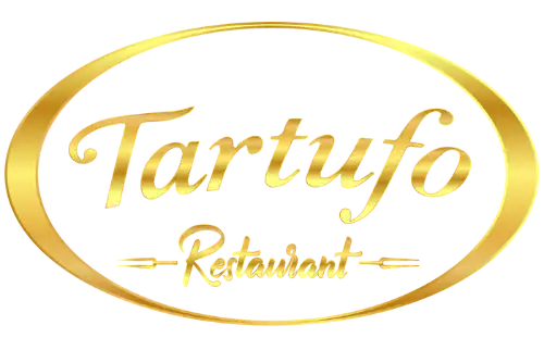 Elegant Tartufo restaurant logo featuring gold elements and sophisticated style.